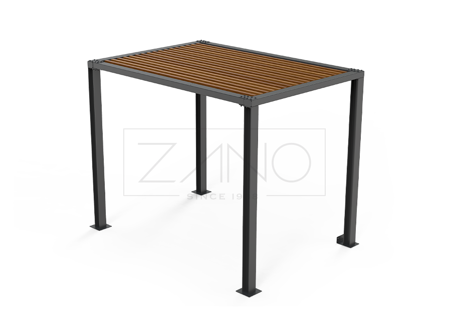 Pergola 3 x 2 m 22.001.2 | oțel carbon și lemn de esență tare