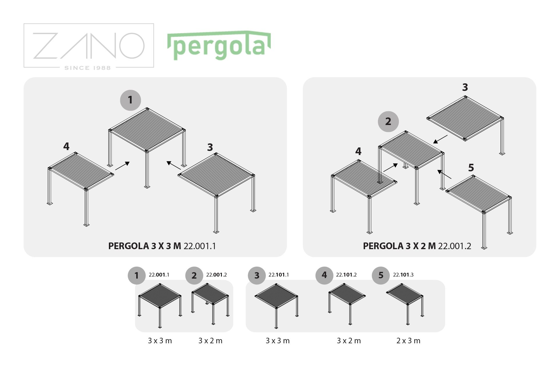 Segmente de pergolă | ZANO Mobilier urban Segmente de pergolă | ZANO Mobilier urban
