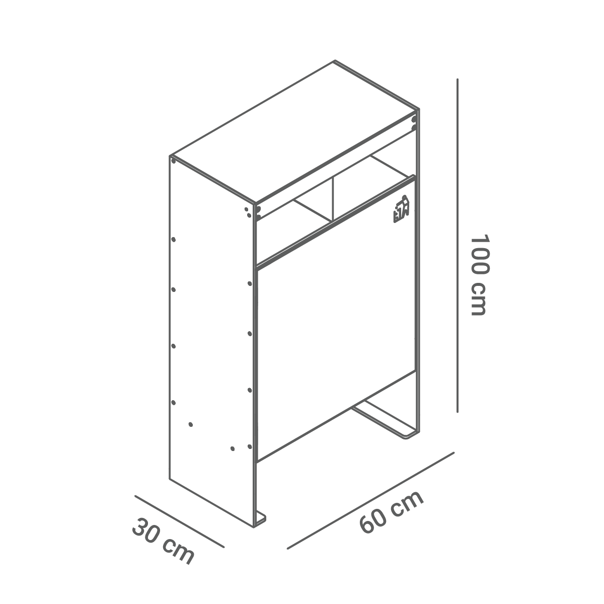 Coș de gunoi 03.261 dimensiuni