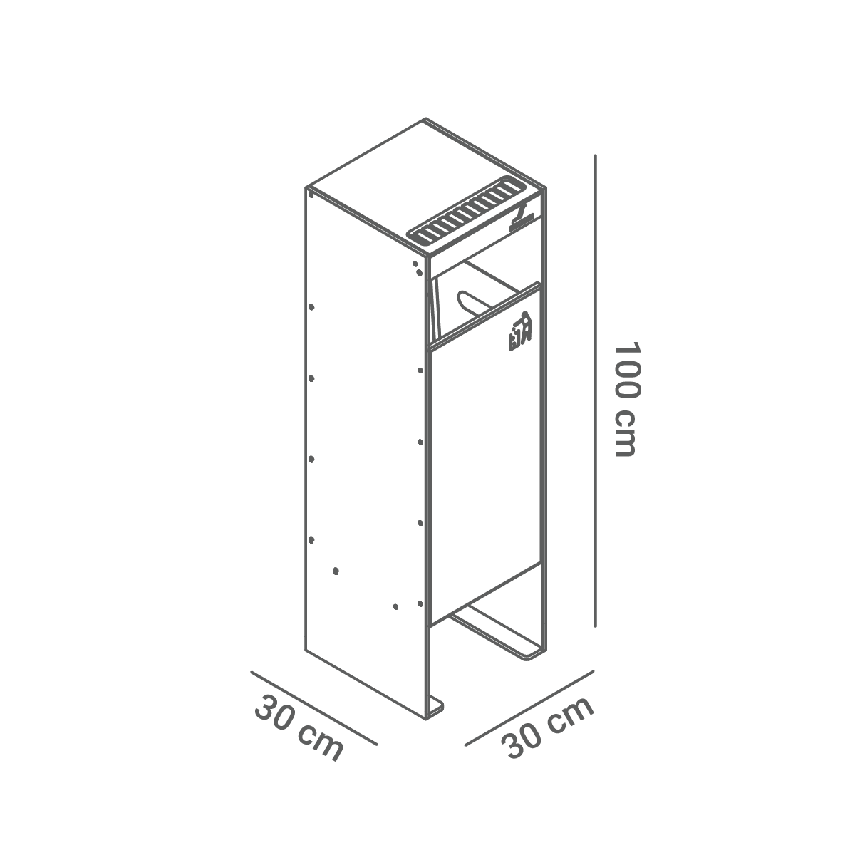Coș de gunoi 03.061.1 dimensiuni