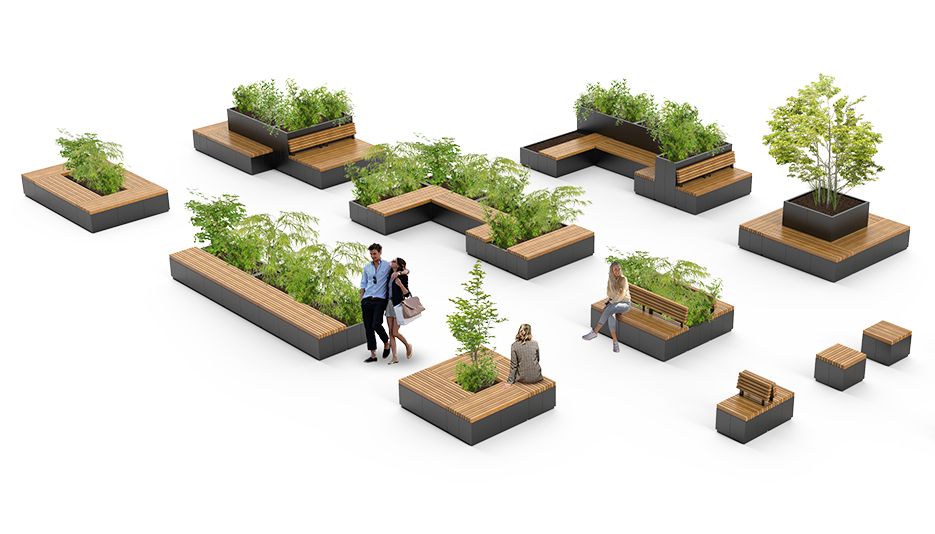 Linia Quadro de la ZANO mobilier urban Linia Quadro de la ZANO mobilier urban