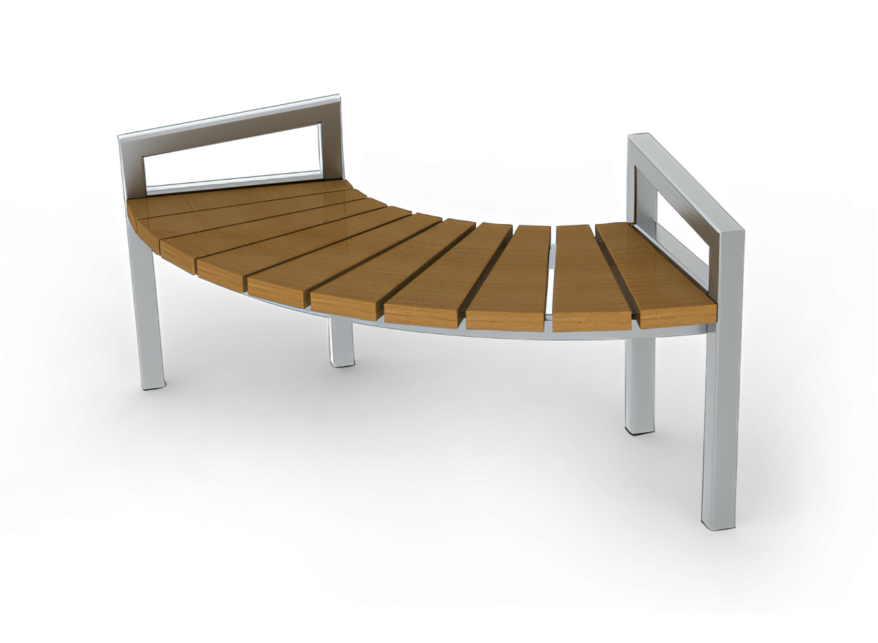 bănci moderne rotunjite pentru galerii