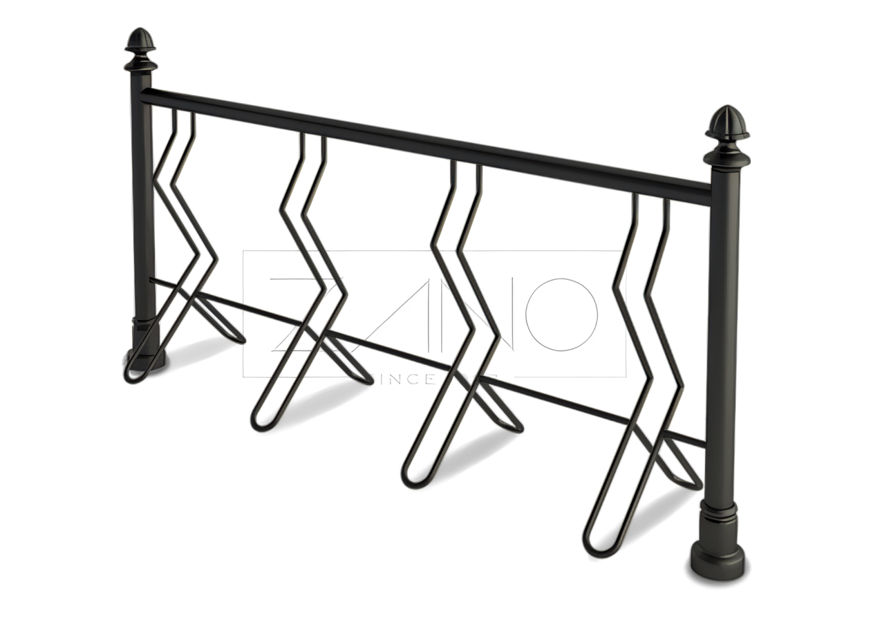 Parcare stilizată pentru biciclete suport pentru biciclete din oțel negru