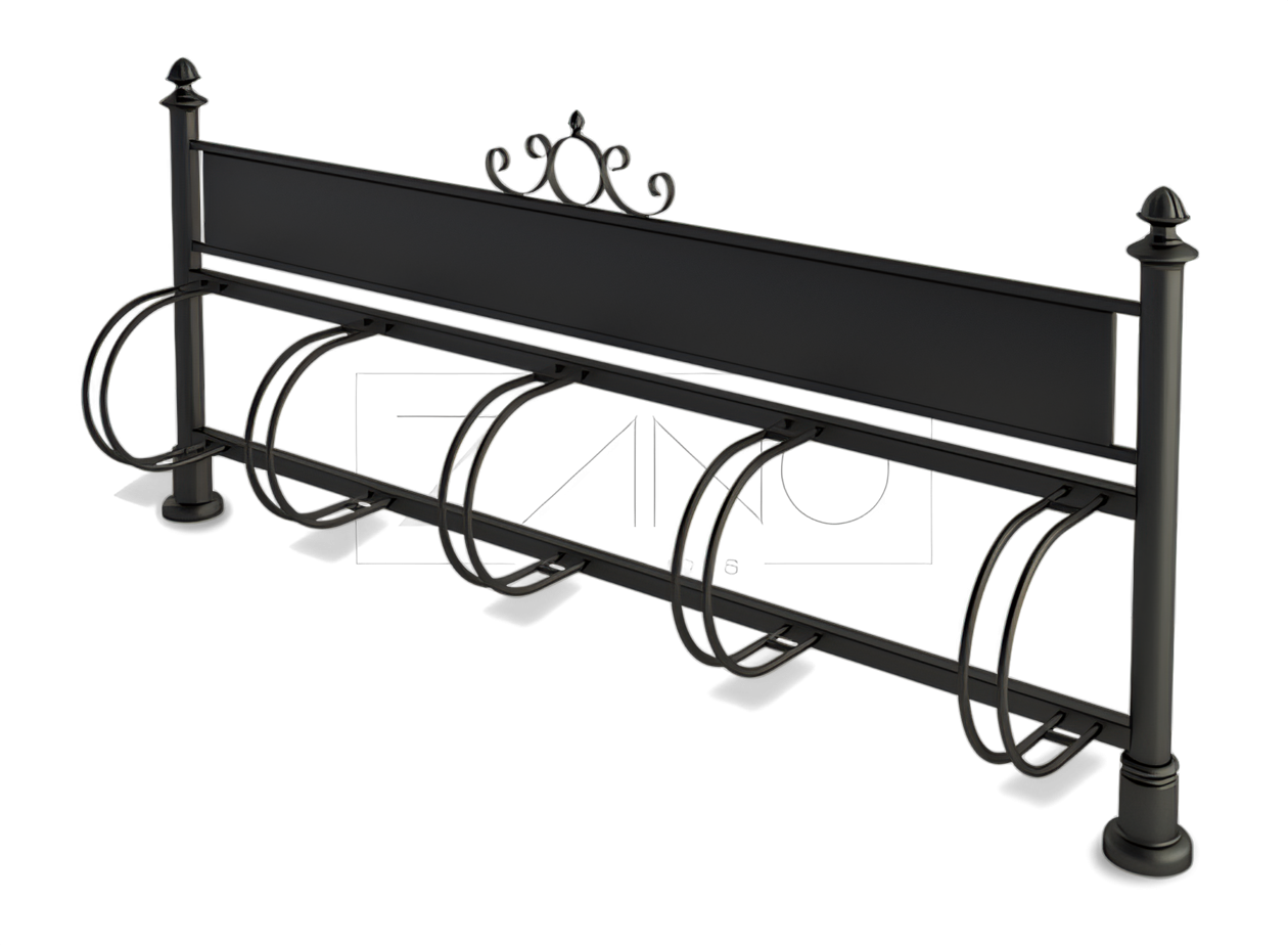 Standuri pentru biciclete cu reclame stilizate. suporturi clasice și elegante pentru biciclete, cu spațiu pentru publicitate