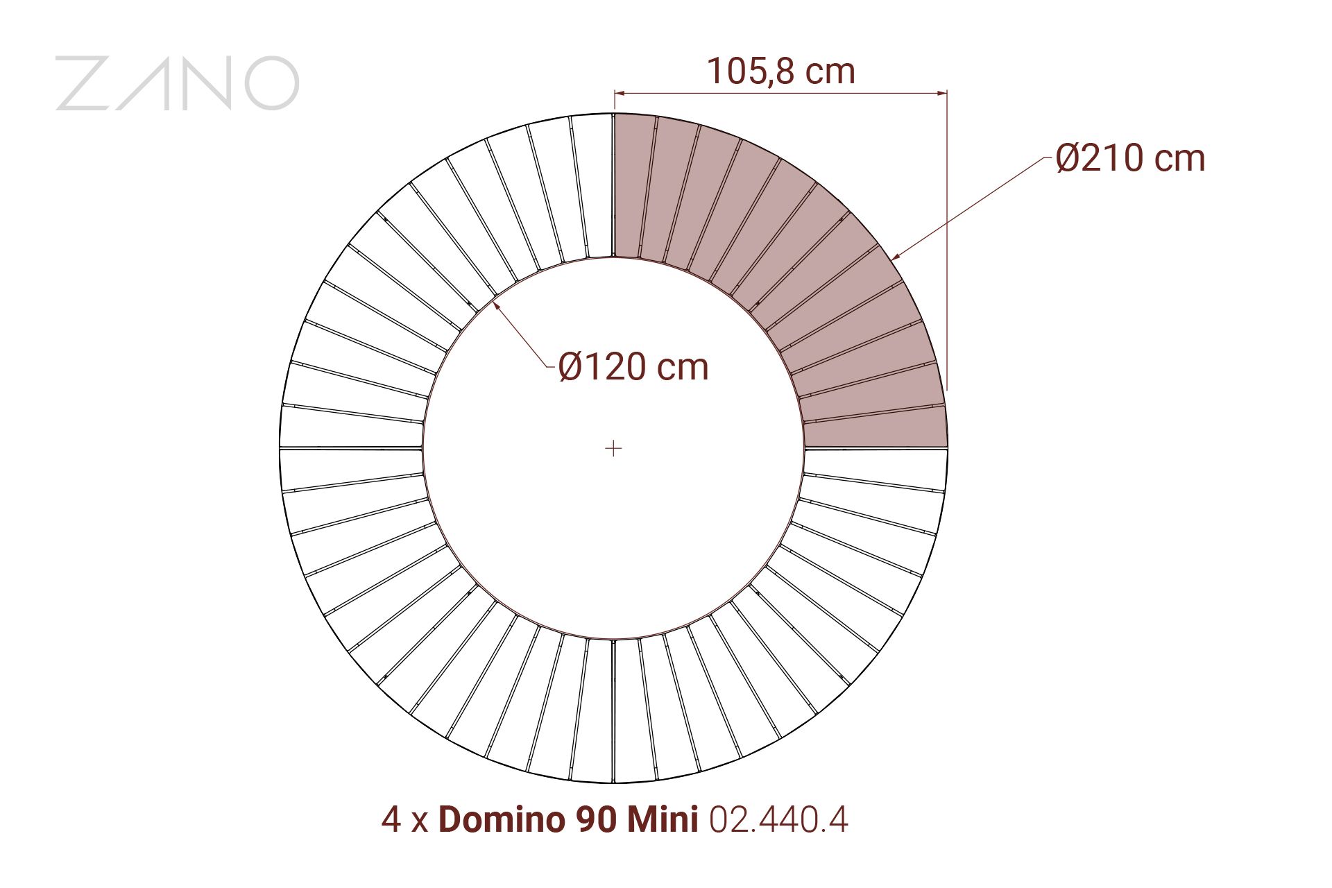 Dimensiuni - Domino 90 Mini Dimensiuni - Domino 90 Mini
